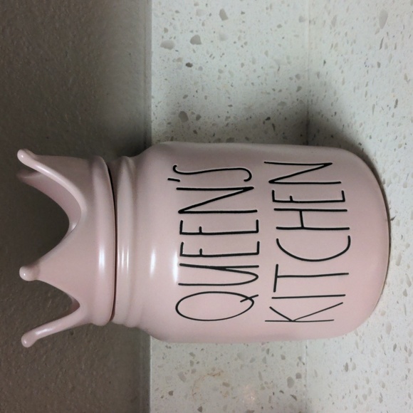 Rae Dunn Other - Rae Dunn Queens Kitchen pink jar with crown lid Artisan Collection EUC